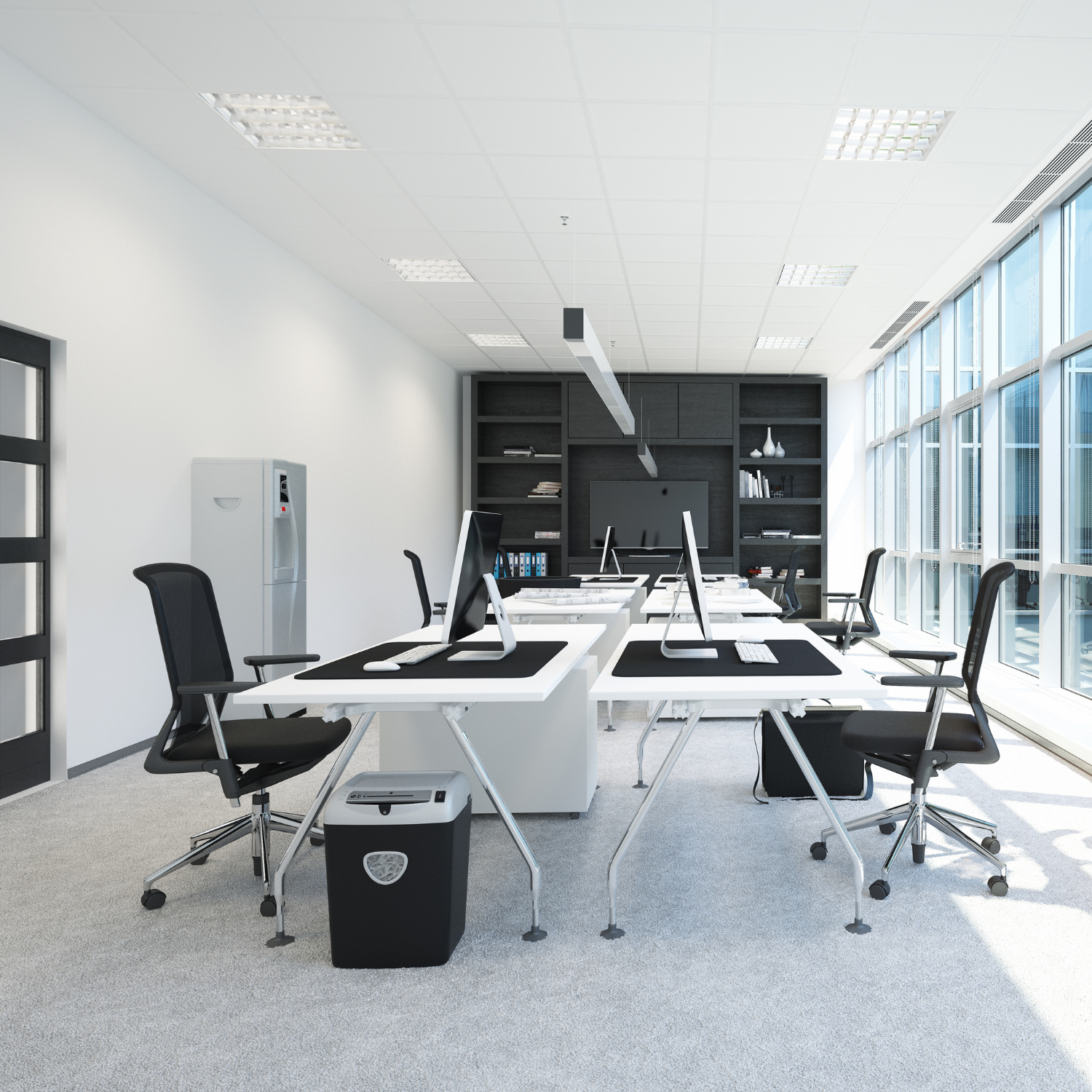 Spotlessly clean modern office space
